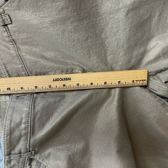 Chicos Platinum Metallic Bronze Straight Leg Jean Size3 - Picture 15 of 15